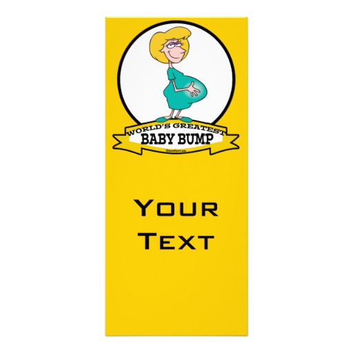 WORLDS GREATEST BABY BUMP WOMEN CARTOON RACK CARD | Zazzle.
