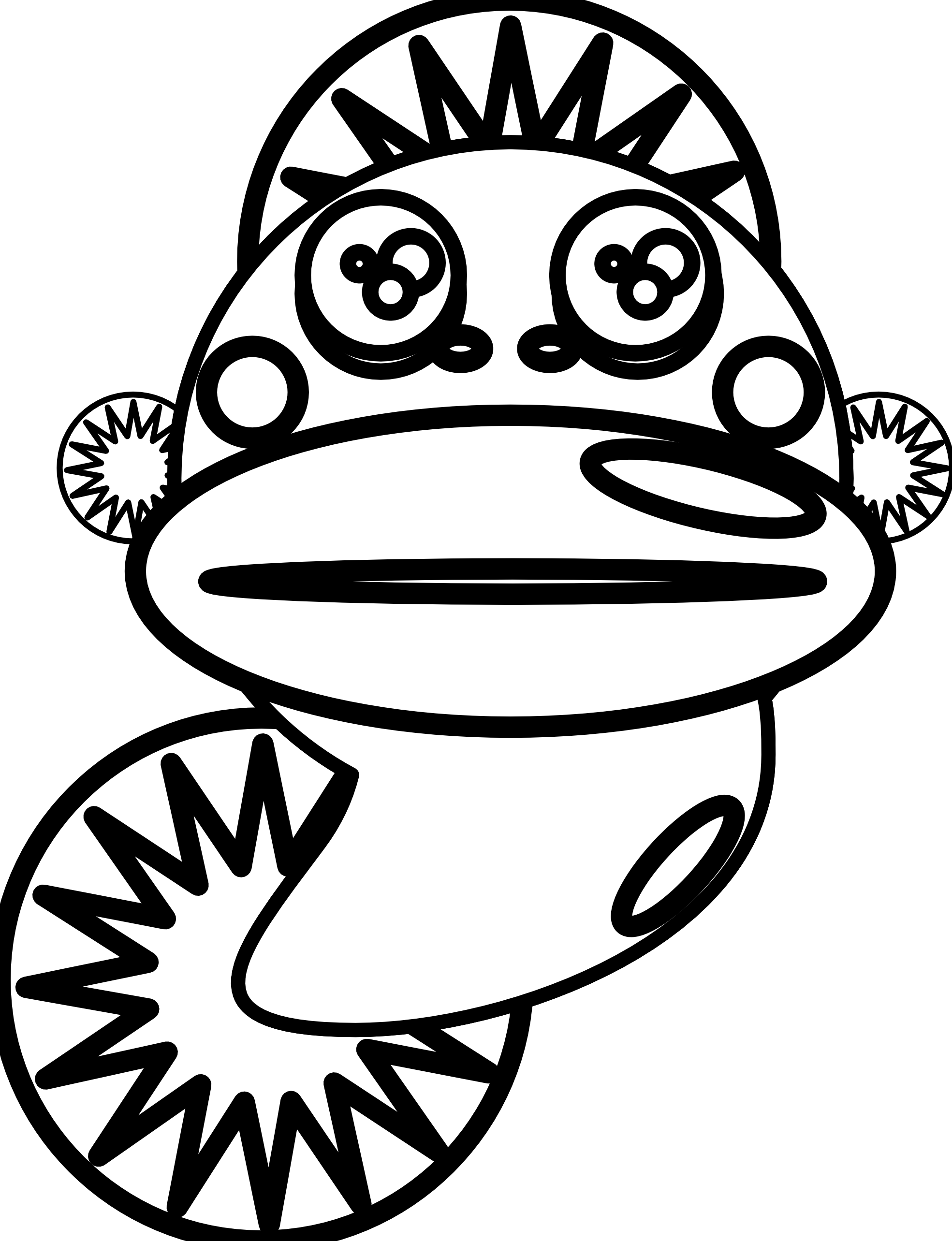 Cring Book Ugly Fish Black White Line Art Christmas Xmas Stuffed ...