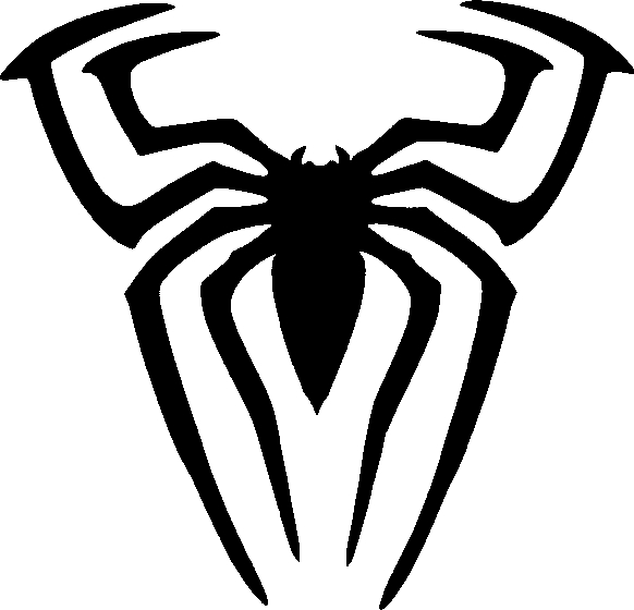 Spiderman Spider Logo Stencil | Kids TV Pictures