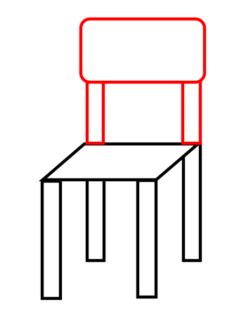Drawing a cartoon chair
