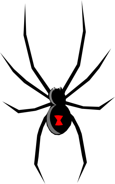 Black Widow clip art Free Vector