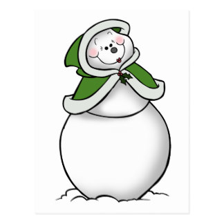 Snow Woman Postcards | Zazzle.co.uk