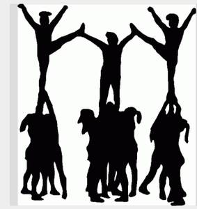 Cheerleading Clipart Stunts - Free Clipart Images