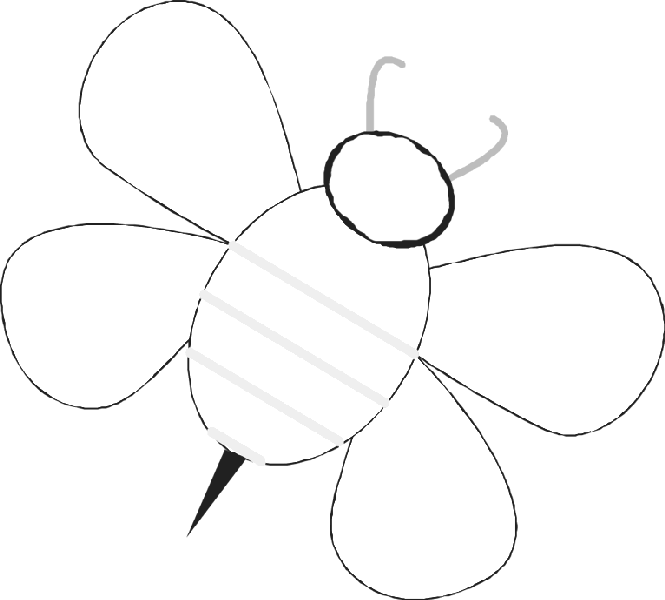 baby bees house: Bee templates