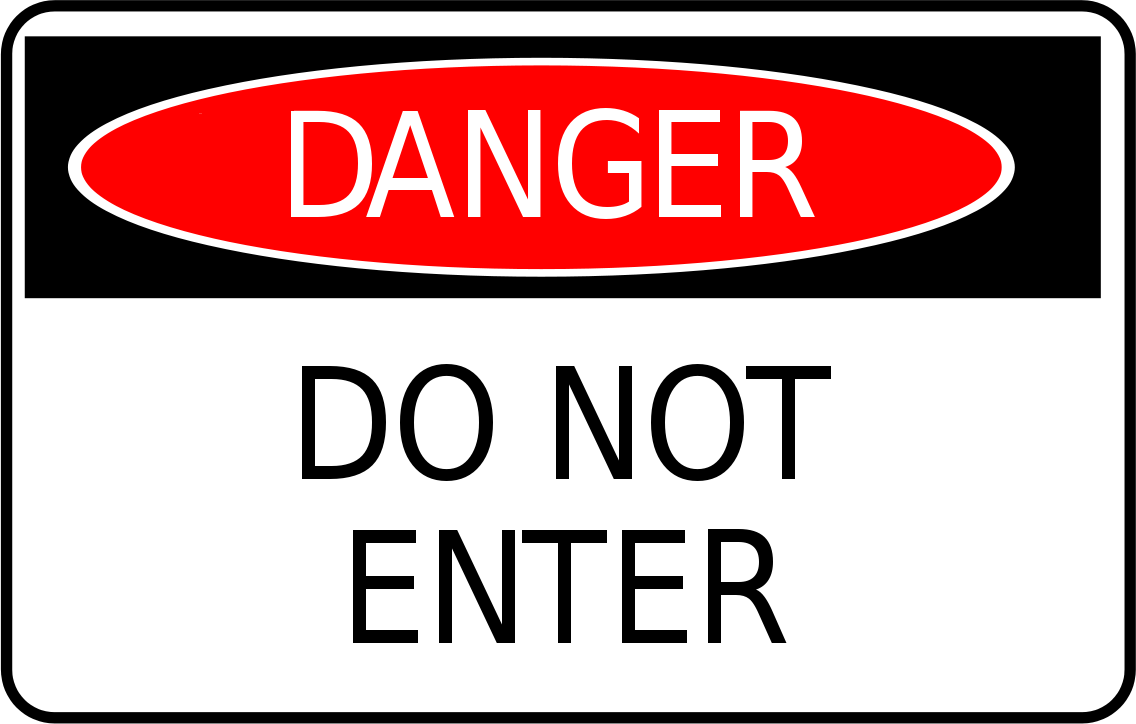 Do Not Enter Clipart