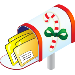 Christmas black cat mailbox free clipart