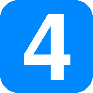 Blue Number Four Clip Art - vector clip art online ...