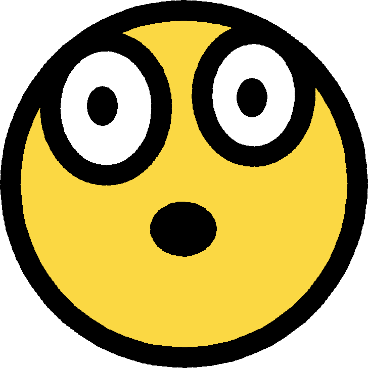 Shocked face clipart