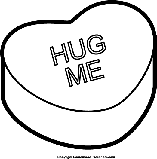 Black and white valentine clip art free