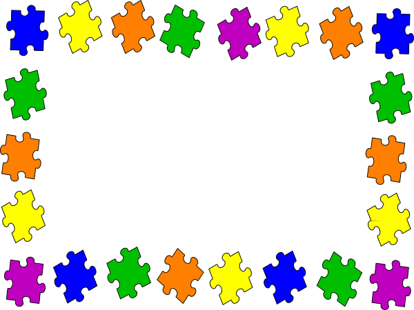 Orizontal Jigsaw Boarder Clip Art - vector clip art ...