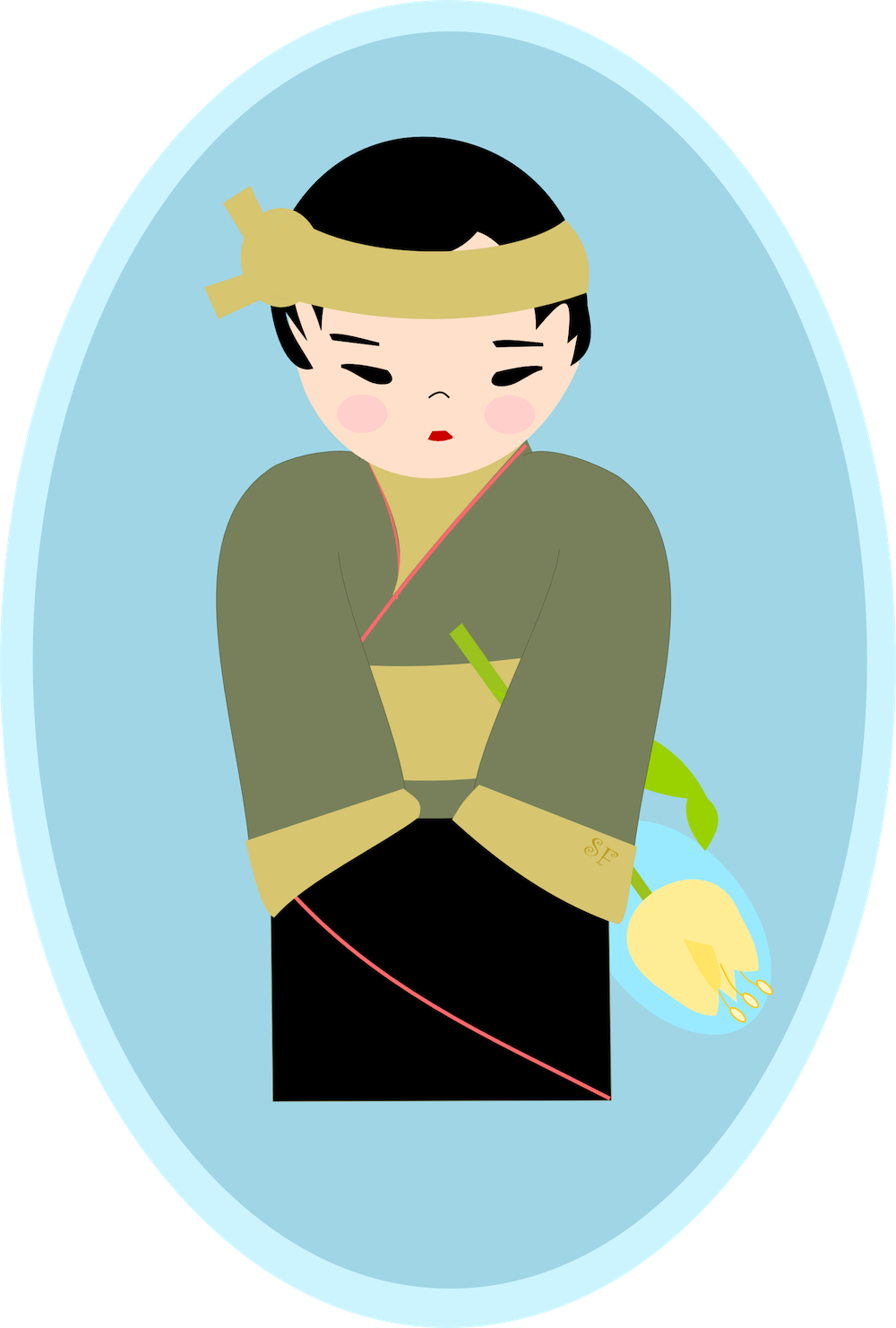 Japanese boy clipart