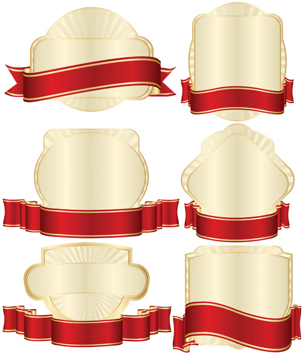 Easy label u0026amp banner vector Free Vector