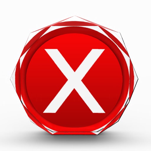 Red X - No - Symbol Awards from Zazzle.