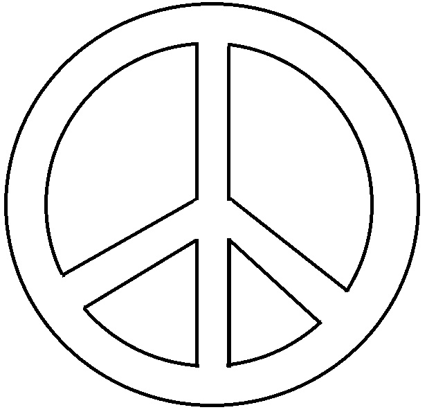 Printable Peace Sign Template - Printable World Holiday