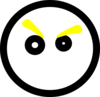 Angry Face Symbol clip art - vector clip art online, royalty free ...
