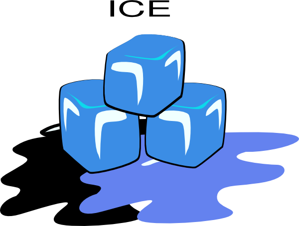 Art Vector Melting Ice Cartoon Cube With Scared