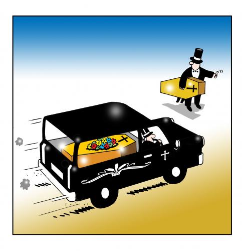the undertaker By toons | Media & Culture Cartoon | TOONPOOL