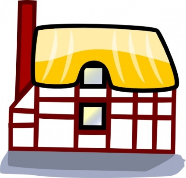 Wood Frame House Clipart Vector | Download free Vector