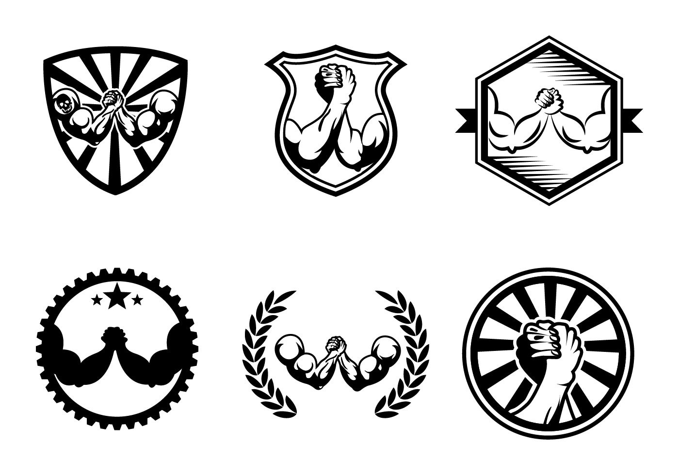 Free Arm Wrestling Vector Illustration - Download Free Vector Art ...