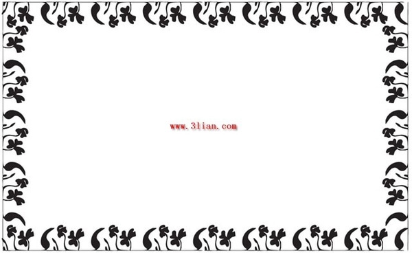 Black white floral border vector free vector download (21,494 Free ...