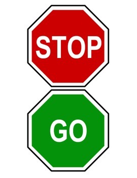 Clipart stop and go signs