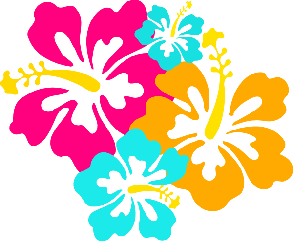 Luau Blue Flower Clipart