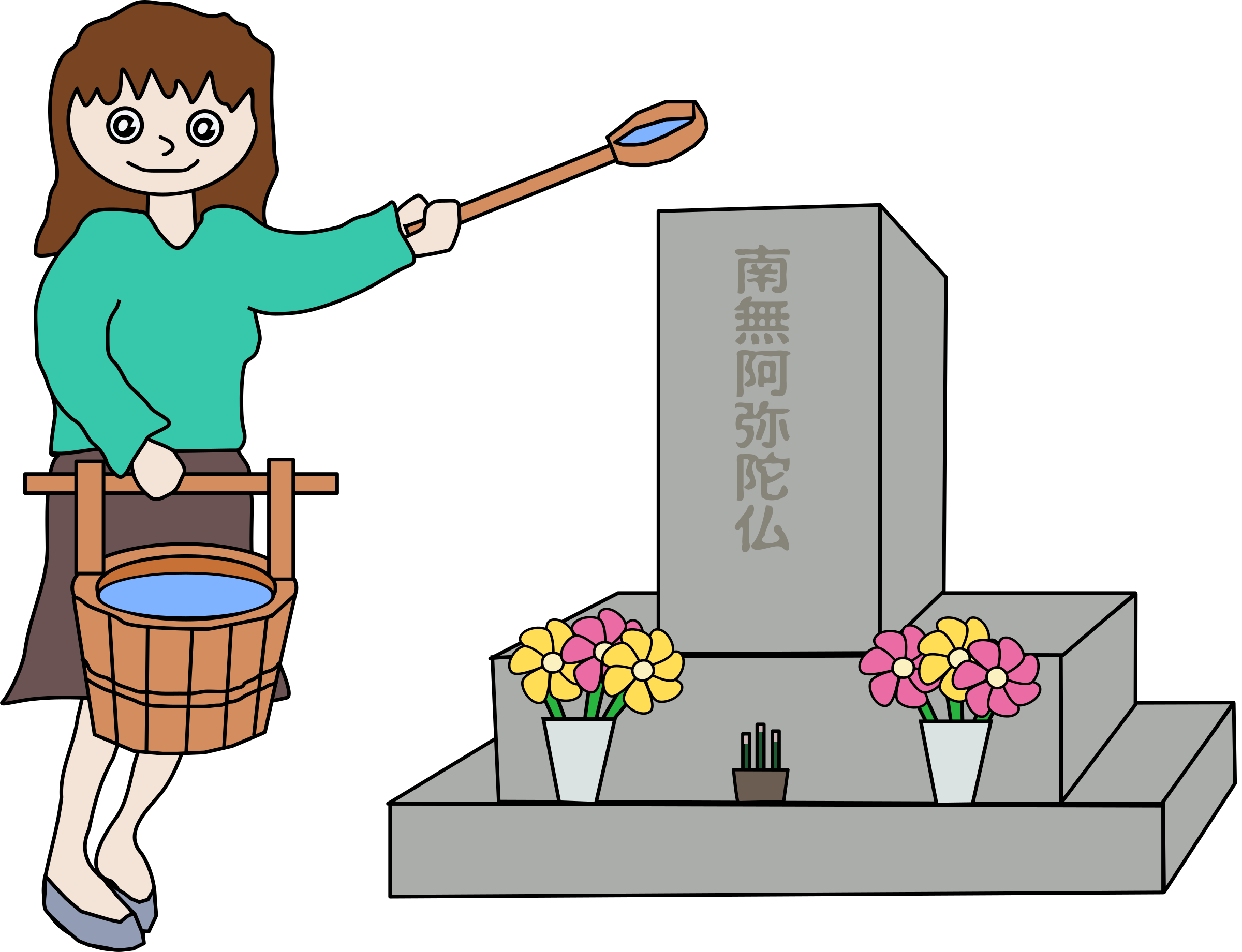 Cartoon grave crosses clipart image #23219