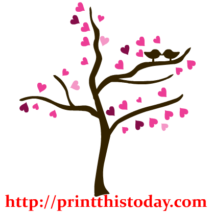 Clipart loving bird tree