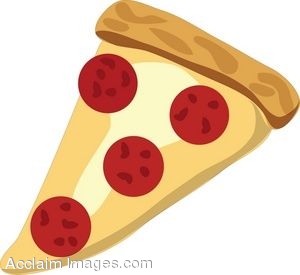 Pepperoni pizza slice clipart