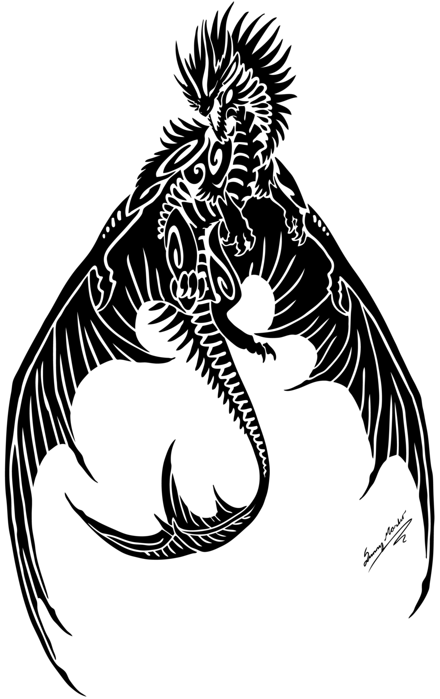 Dragon tribal commission - Anamiko by Sunima on DeviantArt