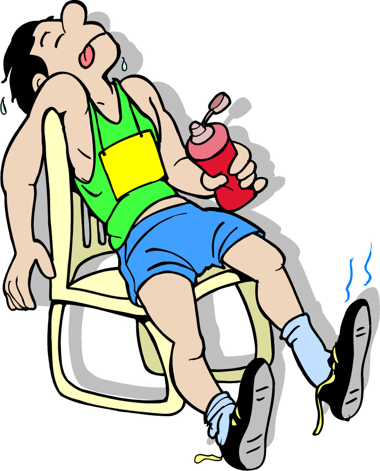 Tired runner clipart