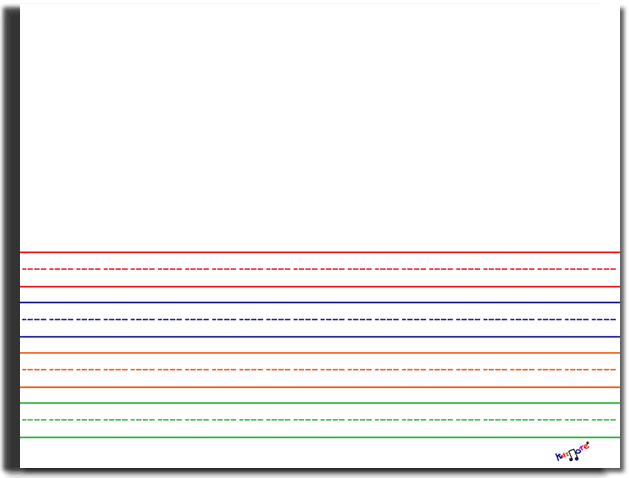 Kindergarten Writing Paper - Landscape (Multi Color) by Kidznote ...