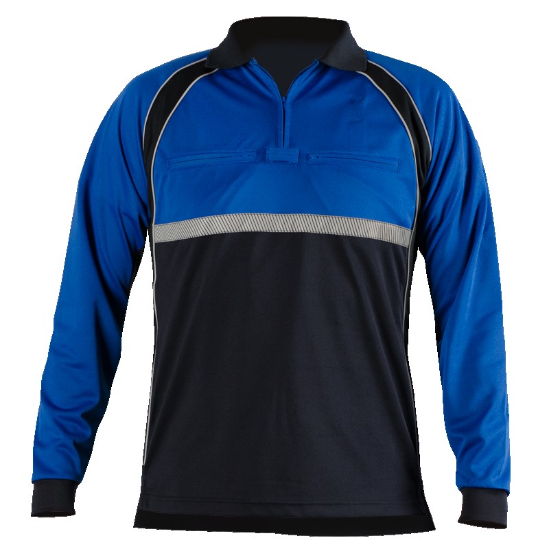 Reflective Police Polo Shirt - LS Colorblock Performance Polo ...