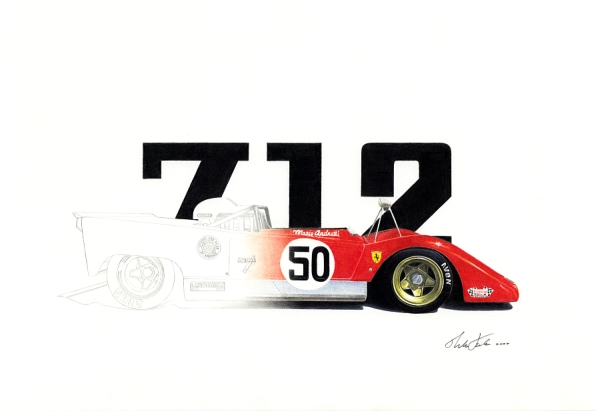 Miha Furlan motorsport art: Ferrari 712