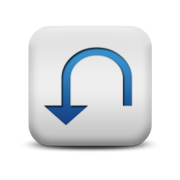 Matte Blue And White Square Icons Arrows