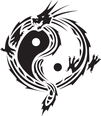 yin yang dragonâ?¢ logo vector - Download in EPS vector format