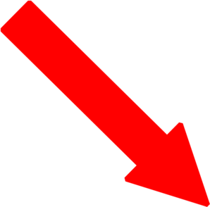 Red Right Down Arrow Clip Art - vector clip art ...