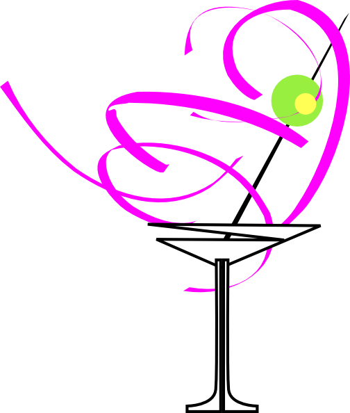 Pink Martini Glass