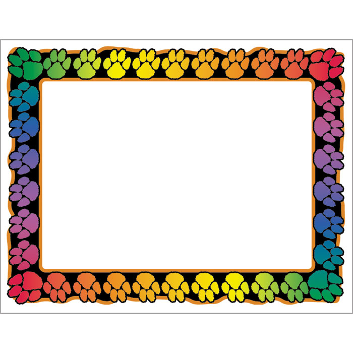 Paw Print Border - Jones School Supply