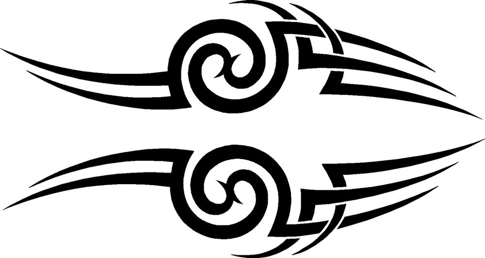 Motorcycle Tribal Graphics Vinyl Decals (22&#034; x 6&#034;) | eBay
