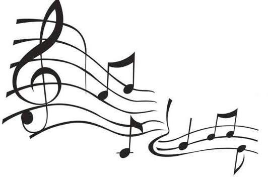 Music staff clipart