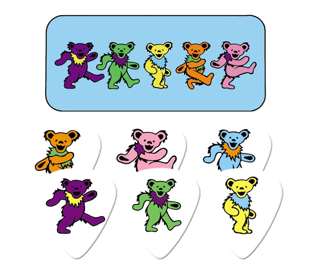 Grateful Dead Dancing Bears 6 Pack Guitar Pick Tin