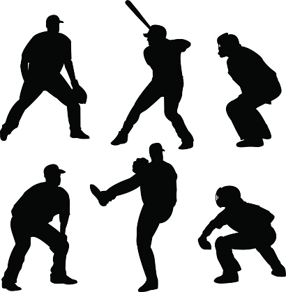 Baseball Player Clip Art, Vector Images & Illustrations