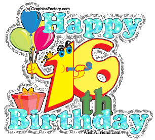 Happy 16th birthday clip art