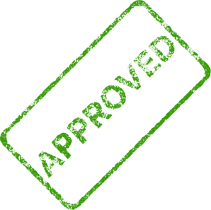 Approved stamp clip art