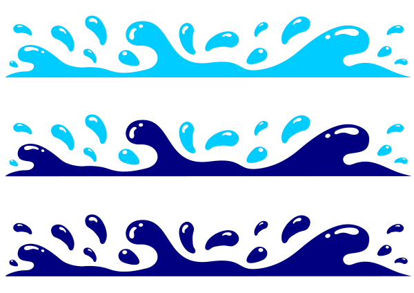 Water droplet splash clipart vector