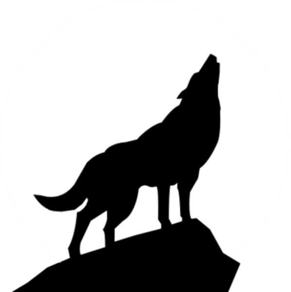 Howling Wolf Silhouette Clipart