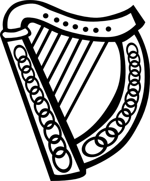 Celtic Harp Clipart