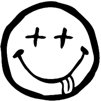 Silly Smiley Face Vinyl Decal Customized Online. 2739