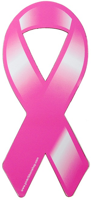 Pink Ribbon Car Magnet - Large